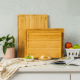Wooden Cutting Board Set - 3 Pcs With Stand